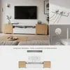 FUFU&GAGA TV Lowboard 200 cm Weiß Hochglanz & Eiche, Produktbild-Vorschau 4