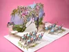 3D Pop-Up Hochzeitskarte Hochzeitszeremonie im Rosengarten, Produktbild-Vorschau 5