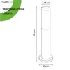 A diagram showing the dimensions of a garden light. Anteprima dell’immagine prodotto