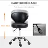 HOMCOM Rollhocker höhenverstellbar Drehhocker drehbar Salon Produktbild-Vorschau 12
