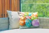 MuchoWow® Outdoor Kissen - Bunte Ostereier auf einem Produktbild-Vorschau 3