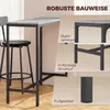 HOMCOM Bartisch mit Barhocker Tresentisch mit 2 gepolstert Produktbild-Vorschau 7