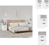 vidaXL Tables de chevet 2 pcs. Blanc Bois composite - Voir les images du produit 1