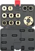 A set of brass router template bushings in a black plastic case. Produktbild-Vorschau