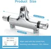 A diagram showing the dimensions and mounting hole distance of a shower faucet. Produktbild-Vorschau