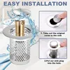 2 Stück Abflussfilter Waschbeckenstöpsel Edelstahl Produktbild-Vorschau 4