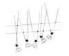 LED Seilsystem mit 5 Strahler Spotleuche Schienensystem Produktbild-Vorschau 2