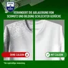A split image showing a comparison of laundry results with and without Calgon, highlighting the product's effectiveness in preventing dirt buildup and bad odors. Produktbild-Vorschau