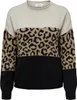 ONLY Leopardenmuster Pullover mit Rundhals im Colorblock Produktbild-Vorschau 1