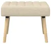 vidaXL Kanalgepolsterte Bank Creme 60 x 40 x 45 cm Stoff Produktbild-Vorschau 5