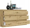 Komoda 140 cm 6 zásuvek skříňka FRAMIRE R-140 artisan Náhled obrázku produktu 5