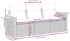 Design 3-tlg. Garten-Sofagarnitur mit Kissen Schwarz Poly Produktbild-Vorschau 3