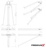 PremiumX Mauerhalter 50cm Stahl SAT Wandabstandshalter für Produktbild-Vorschau 4