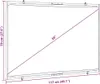 A line drawing of a projection screen with dimensions indicated. Produktbild-Vorschau
