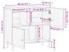 vidaXL Mobile laterale 80x33x75 cm in legno massiccio di Anteprima dell’immagine prodotto 8