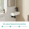 EMKE Umywalka wisząca ceramiczna prostokątna 380x220mm Podgląd zdjęcia produktu 5
