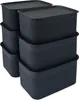 Lot de 6 boîtes de rangement Relaxdays, avec couvercle, Voir les images du produit 1