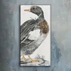 Leinwand Uhr Küche Wohnzimmer Bild 30x60 Zeichnung Tier Produktbild-Vorschau 2