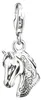 Pendentif charm tête de cheval, argent massif Voir les images du produit 3
