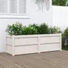 vidaXL Bac à plantes blanc 150x50x50 cm pin massif Voir les images du produit 2