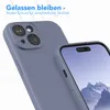 A close-up shot of a blue iPhone case, with a second iPhone showing its screen in the background. Produktbild-Vorschau