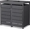 ML-Design cassonetto per rifiuti 2er con tetto vegetale, Anteprima dell’immagine prodotto 1