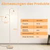 COSTWAY Rattan Stehlampe Wohnzimmer, 350° drehbar, E27, Produktbild-Vorschau 3