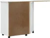 vidaXL Rollschrank mit Schreibtisch MOSS Weiß Massivholz Produktbild-Vorschau 7