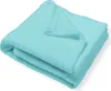 A folded turquoise blanket. Produktbild-Vorschau
