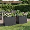 vidaXL Jardinières pour plantes, lot de 2, anthracite, 50 x Voir les images du produit 2