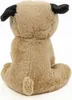 A plush toy pug seen from the back, sitting on a white background. Produktbild-Vorschau
