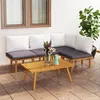 set da giardino da 8 pezzi con cuscini in legno massiccio Anteprima dell’immagine prodotto 16