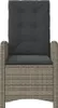 A single garden chair with a gray cushion, shown from the front. Náhľad obrázku produktu