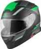 Bogotto V271 Delta Klapphelm, schwarz matt/grün, XS Produktbild-Vorschau 3
