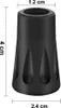 A black rubber tip for a walking stick or trekking pole, with dimensions indicated by measurement lines and text. Produktbild-Vorschau