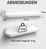 2er Set Wandregal Weiß Schweberegal Hängeregal Wandablage Produktbild-Vorschau 3