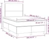 The Living Store Boxspringbett mit Matratze Blau 120x200 cm Produktbild-Vorschau 5