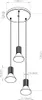 Lampa wisząca ryflowana ESTRIA zielono-beżowa 3xE14x15W Podgląd zdjęcia produktu 10