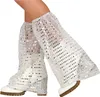Disco Glam Glänzende Beinstulpen Karneval Fasching Retro Produktbild-Vorschau 1