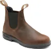 A single brown leather boot is shown against a white background. Anteprima dell’immagine prodotto