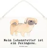 Mr. & Mrs. Panda Holzschild Pekingese Lebensretter DIN A6 - Produktbild-Vorschau 1