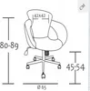 Bürostuhl Schreibtischstuhl Grau Stoffbezug M-65335-3/2335 Produktbild-Vorschau 5
