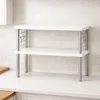 KESPER Dvoupatrová kuchyňská police bílá 55x20x38cm Náhled obrázku produktu 5