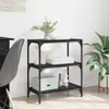 vidaXL Regál na knihy čierny dubový vzhľad 60 x 33 x 70,5 Náhľad obrázku produktu 2