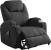 A dark gray electric massage recliner chair with a footrest extended. Produktbild-Vorschau