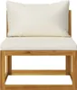 set di divani a 2 pezzi con cuscini bianco crema in legno Anteprima dell’immagine prodotto 3