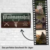 Jäger Blechschild retro WAIDMANNSHEIL - Schild Jäger als Produktbild-Vorschau 2