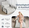 UnboxG Sofa-Bett Beige aus Lammfell, 5-fach verstellbar, Produktbild-Vorschau 3