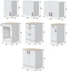 Dmora Küche Verbano Weiß 7 Regale, 4 Schubladen, Modular Produktbild-Vorschau 3