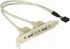 DeLOCK Slotbracket 1x internal USB 5pin > 2x USB2.0 Produktbild-Vorschau 2